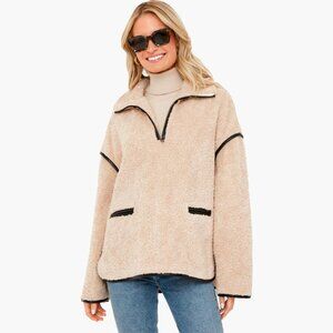Ivory Rhodes Shearling Quarter Zip